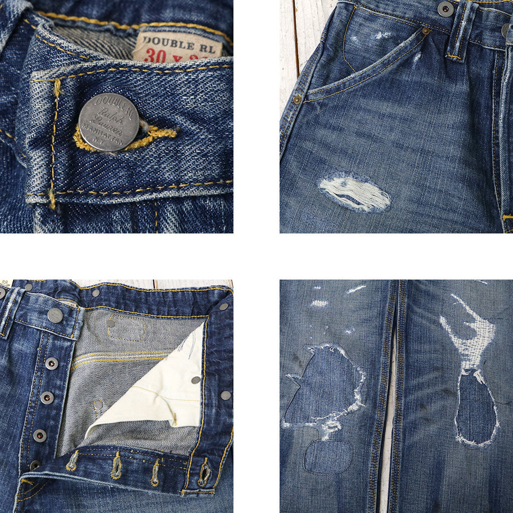 Double RL : STRAIGHT FIT BRAYTON  DISTRESSED JEANS