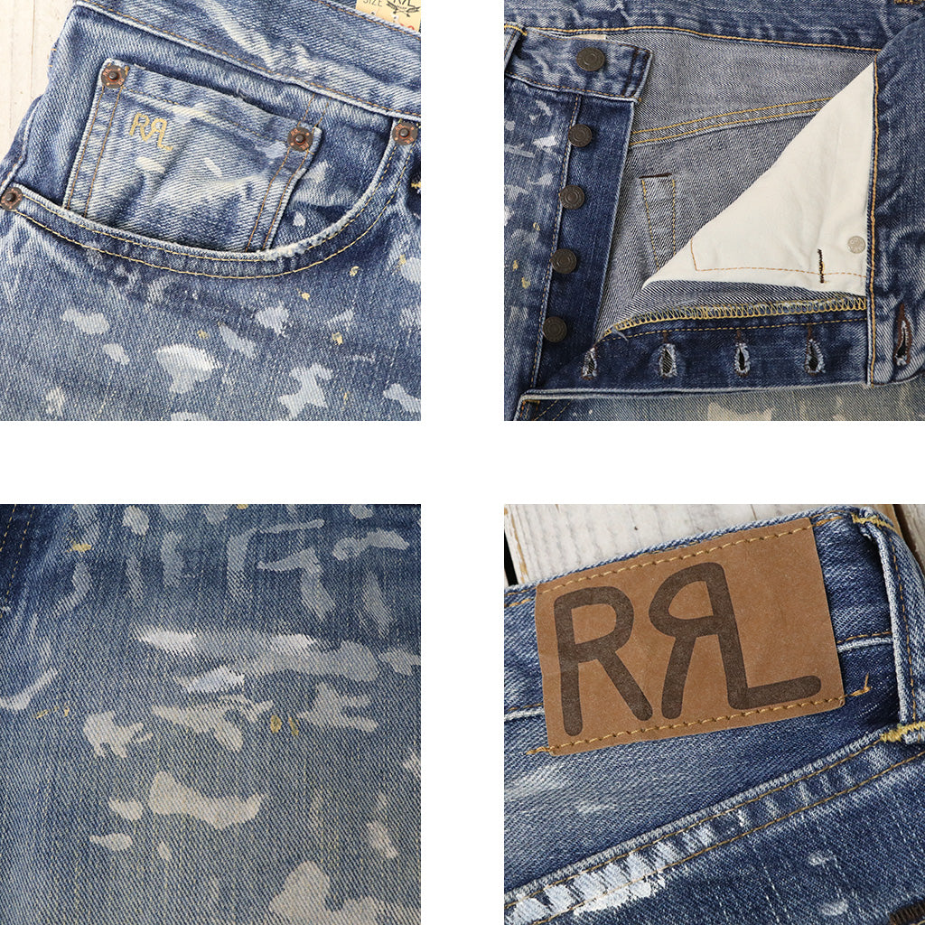 【SALE40%OFF】Double RL : STRAIGHT FIT FENIMORE DISTRESSED JEANS