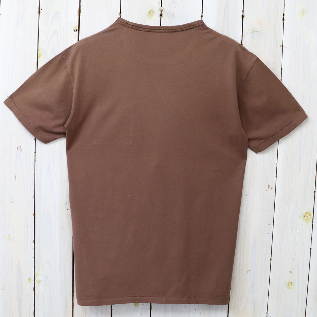 Double RL : GARMENT-DYED POCKET T-SHIRT (CHOCOLATE)