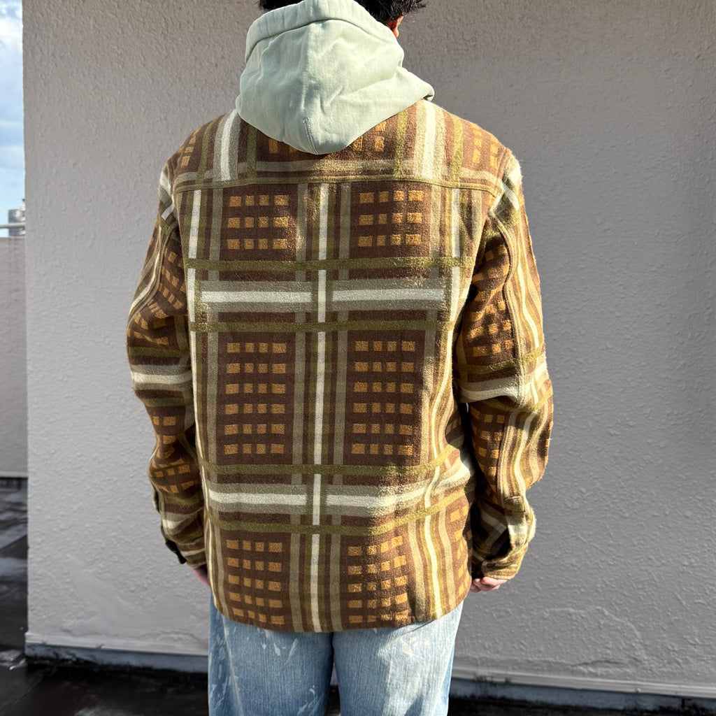 Double RL : PATTERN JACQUARD OVERSHIRT (BROWN MULTI)