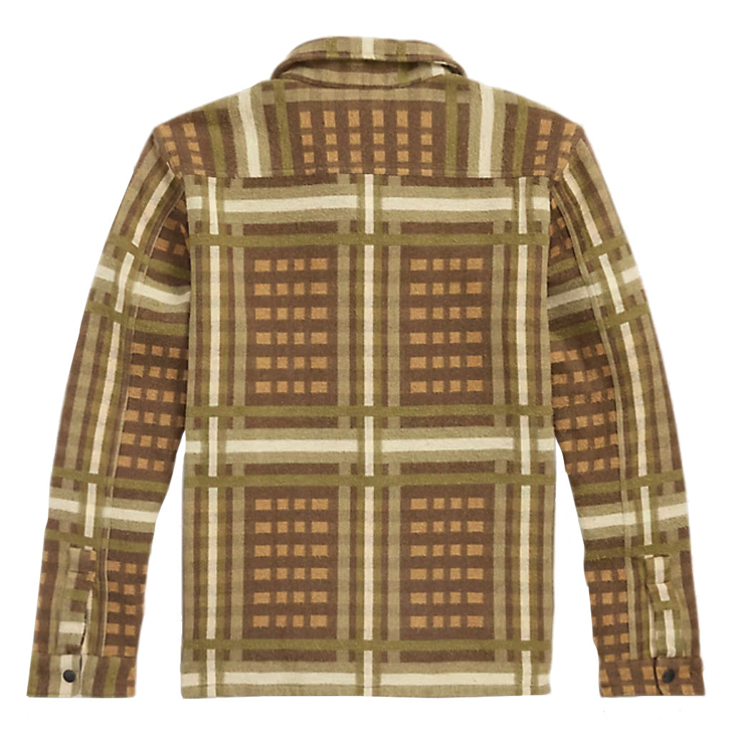 Double RL : PATTERN JACQUARD OVERSHIRT (BROWN MULTI)