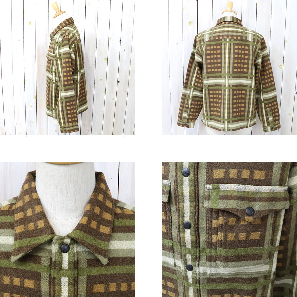 Double RL : PATTERN JACQUARD OVERSHIRT (BROWN MULTI)