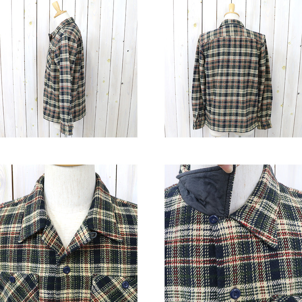 Double RL : CHECK TWILL CAMP SHIRT (NAVY MULTI)