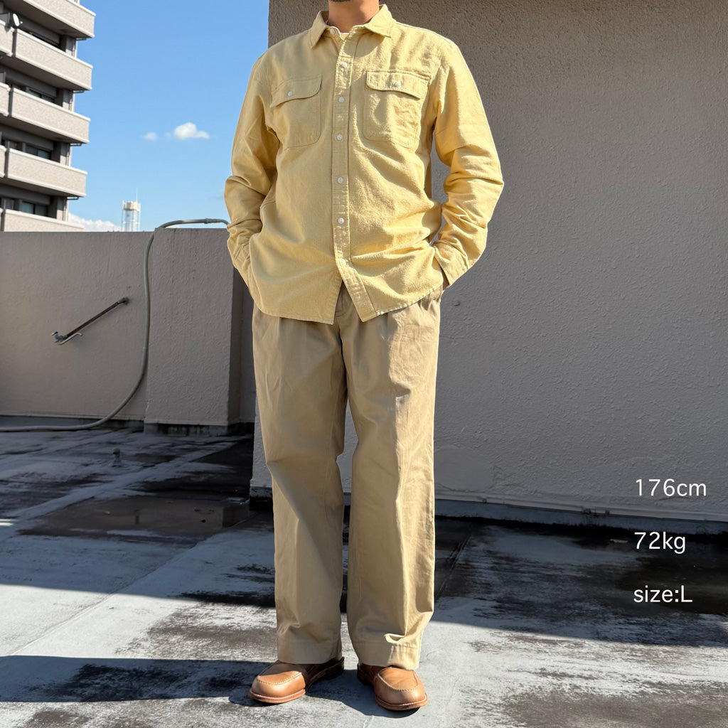 【SALE40%OFF】Double RL : BRUSHED CHAMOIS WORKSHIRT