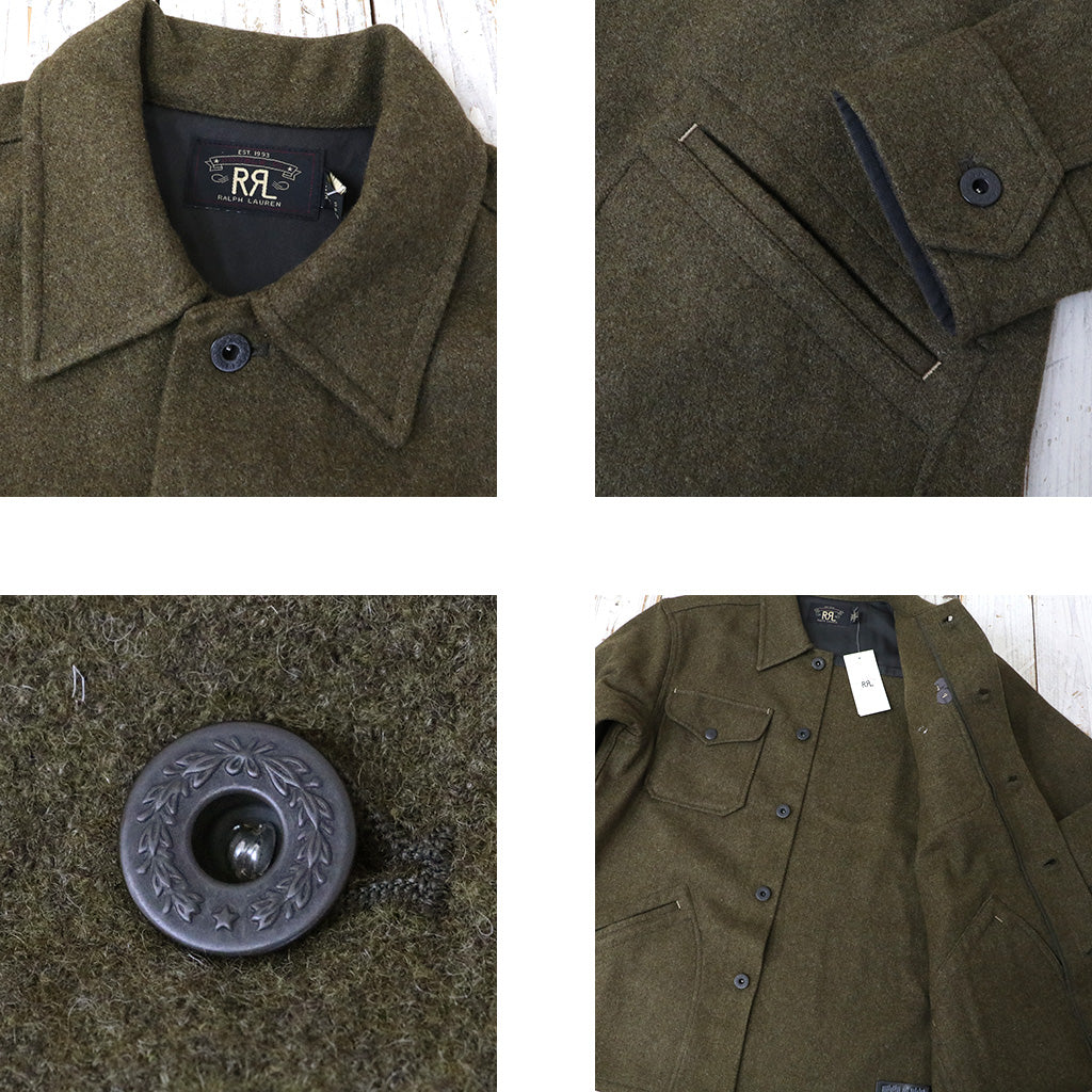 Double RL : WOOLBLEND OVERSHIRT