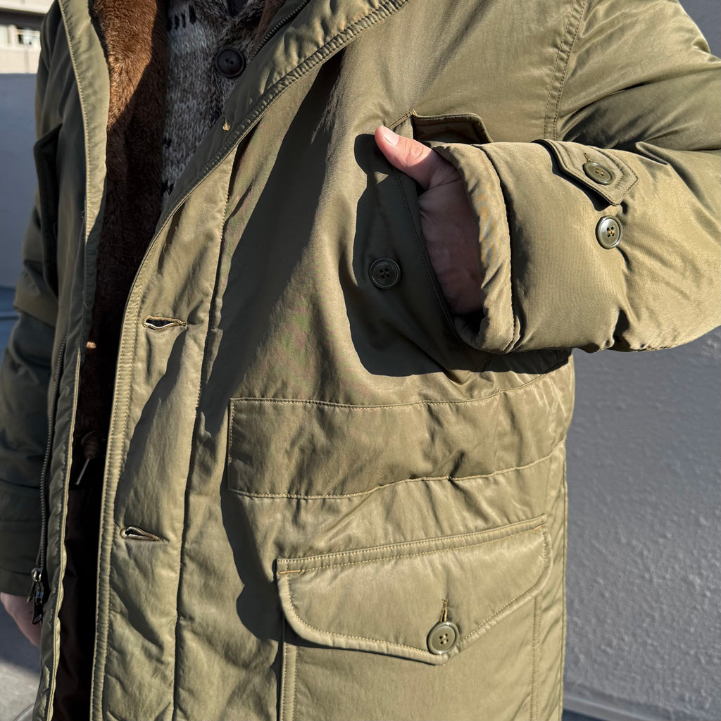 Double RL : FAKE FUR TRIM TRIM PARKA (VINTAGE OLIVE)