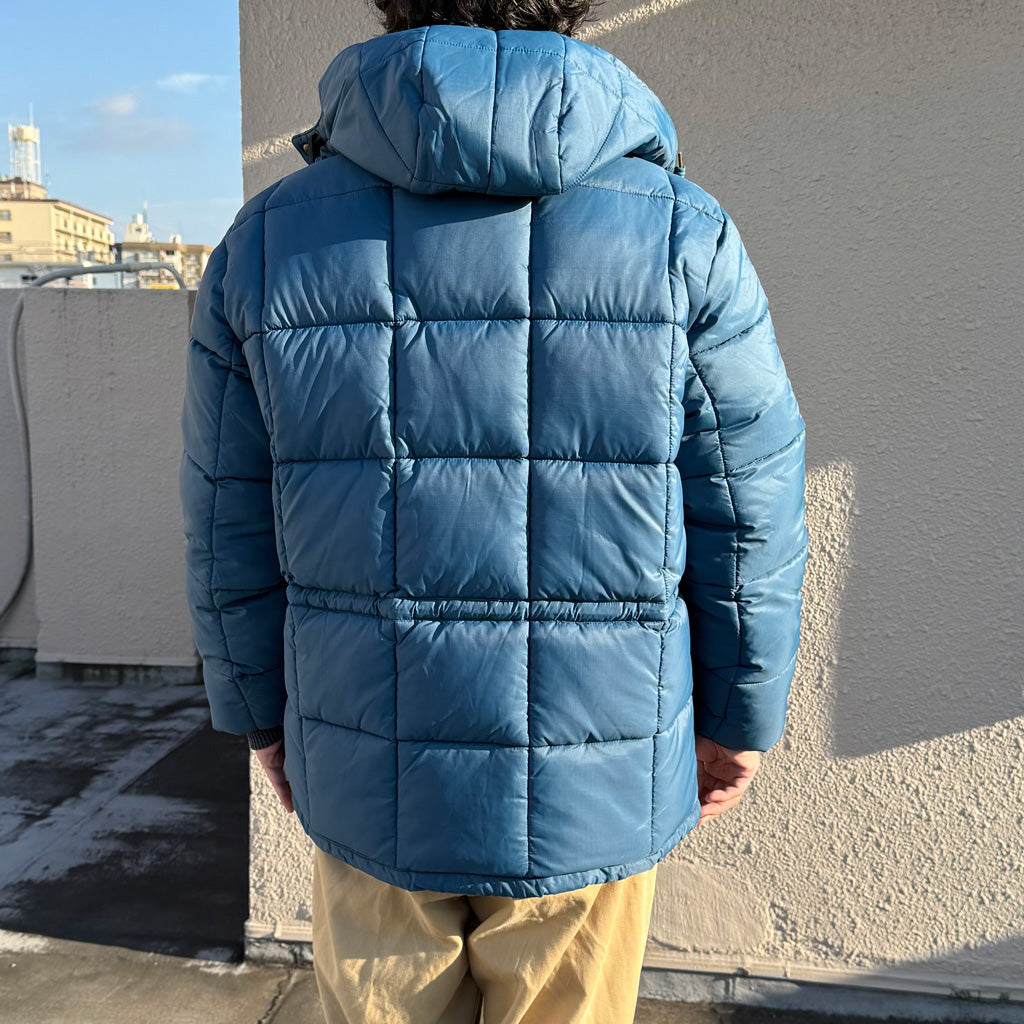 Double RL : QUILTED RIPSTOP HOODED JACKET (VINTAGE BLUE)