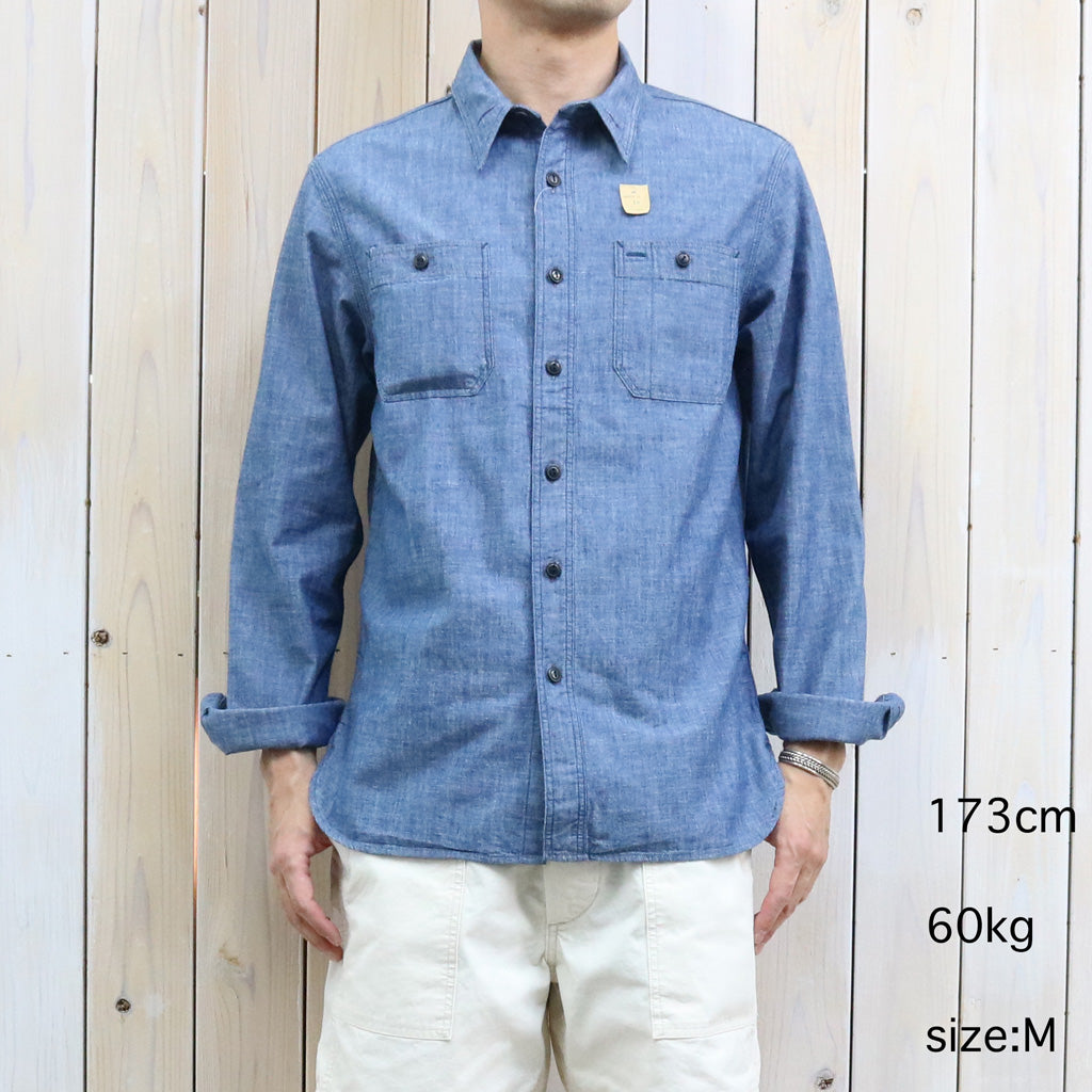 Double RL : INDIGO CHAMBRAY WORK SHIRT (RINSE)