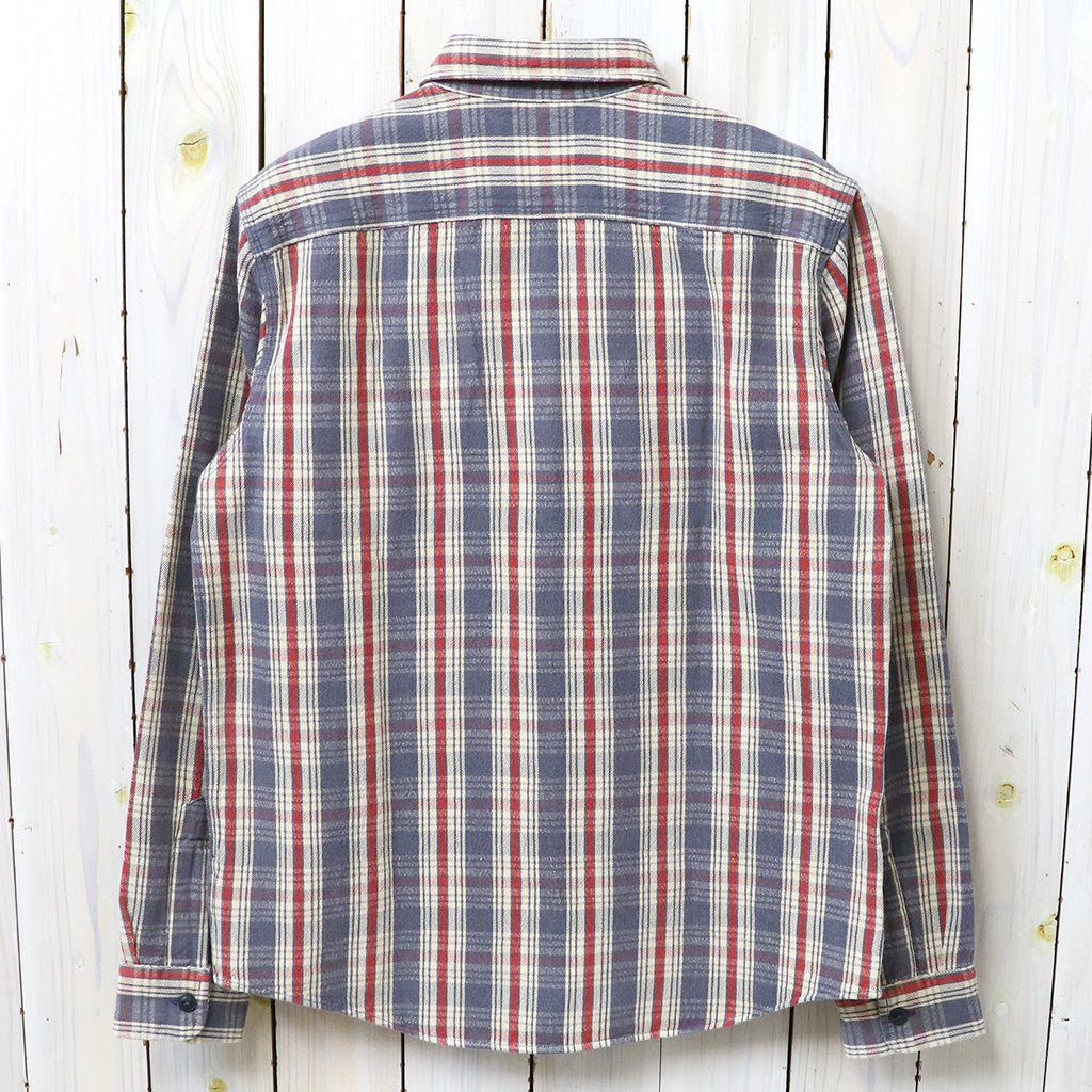 Double RL : PLAID TWILL WORKSHIRT (BLUE/CREAM/RED)