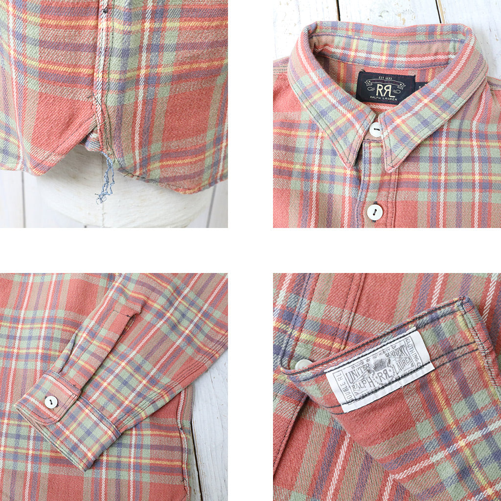 Double RL : PLAID TWILL WORKSHIRT (RED/BLUE/GREEN)