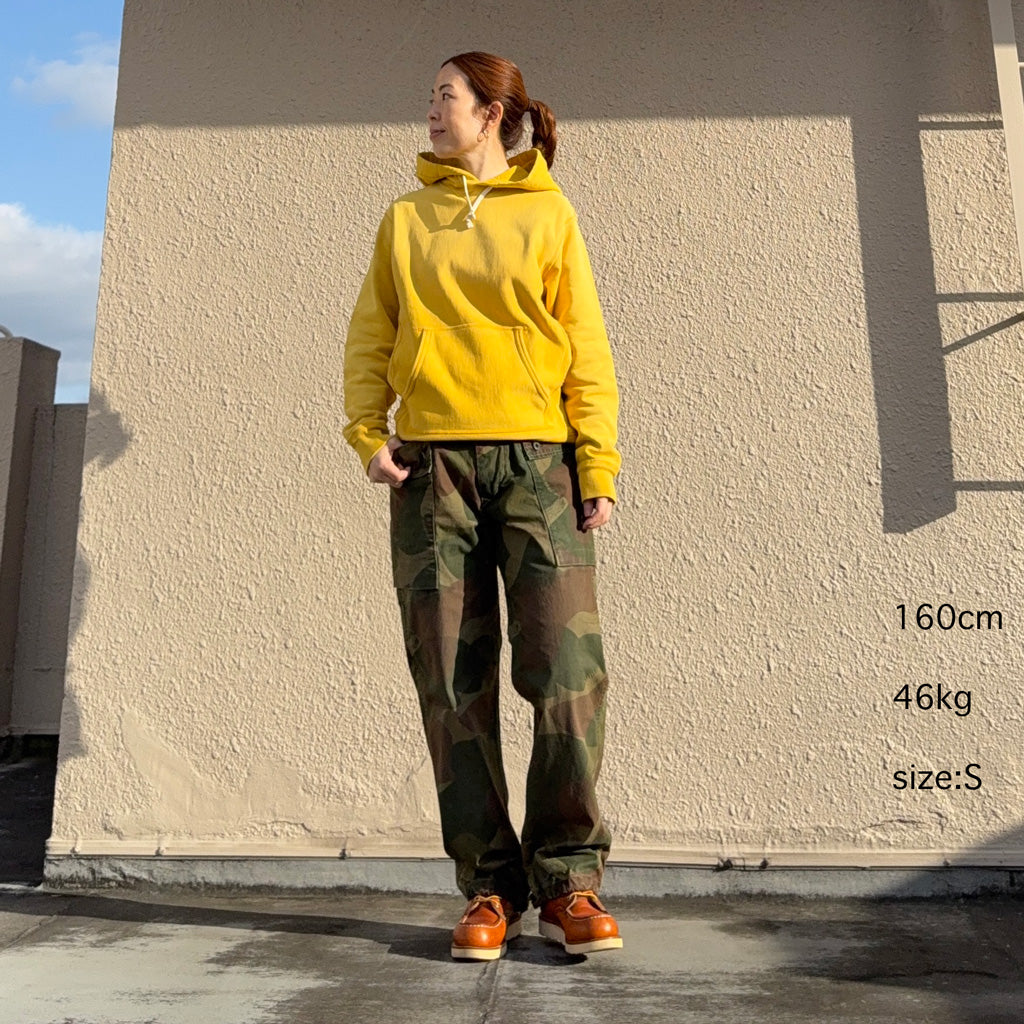 Double RL : GARMENT-DYE FLEECE HOODIE (CAMPUS YELLOW)