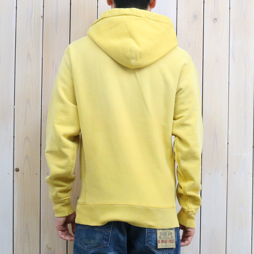 Double RL : GARMENT-DYE FLEECE HOODIE (CAMPUS YELLOW)