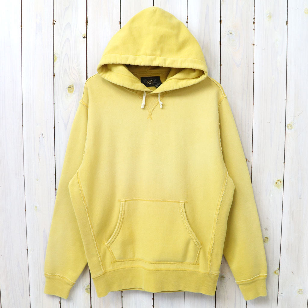 Double RL : GARMENT-DYE FLEECE HOODIE (CAMPUS YELLOW)