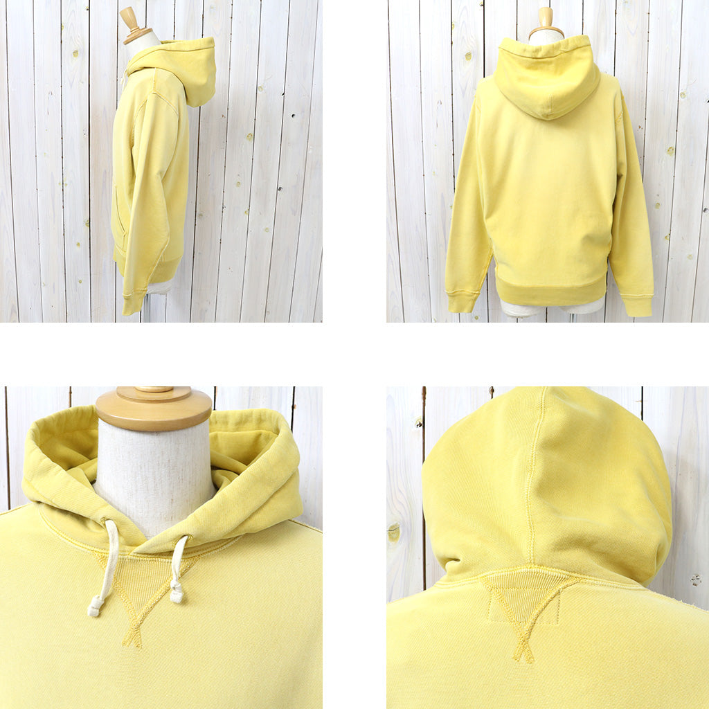 Double RL : GARMENT-DYE FLEECE HOODIE (CAMPUS YELLOW)