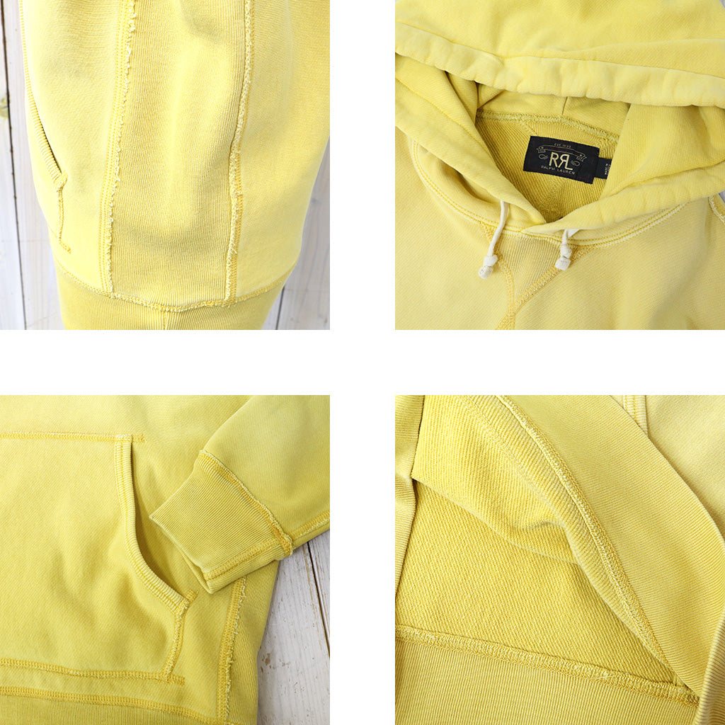 Double RL : GARMENT-DYE FLEECE HOODIE (CAMPUS YELLOW)