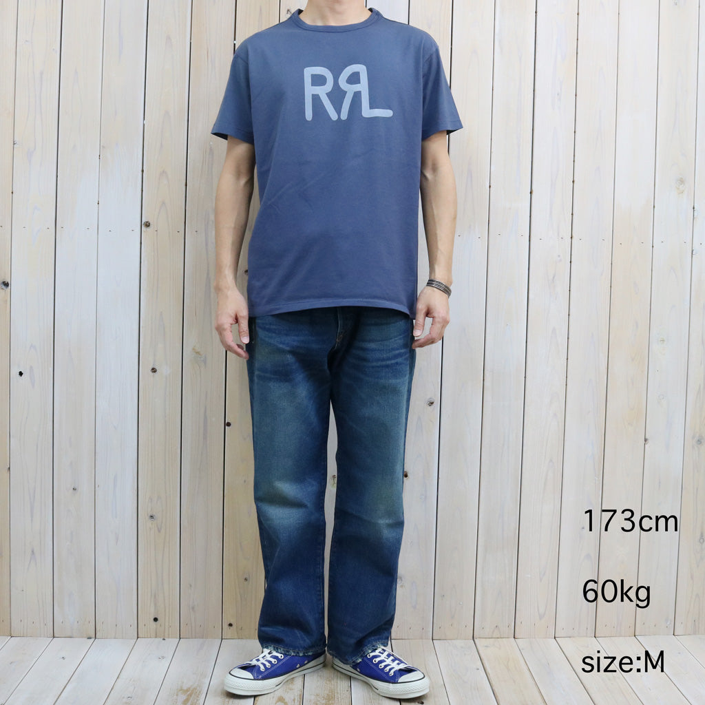 Double RL : RRL RANCH LOGO T-SHIRT (SEA BLUE)