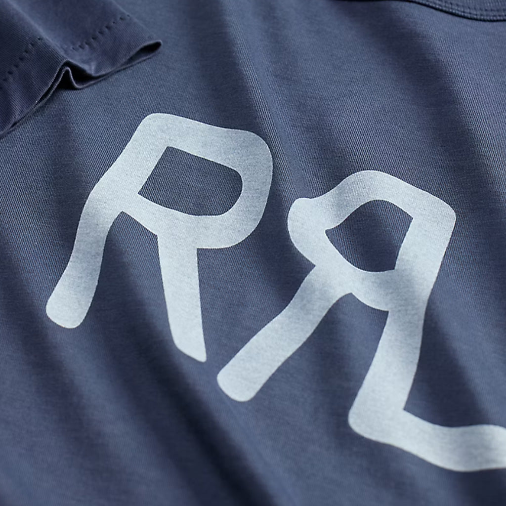Double RL : RRL RANCH LOGO T-SHIRT (SEA BLUE)