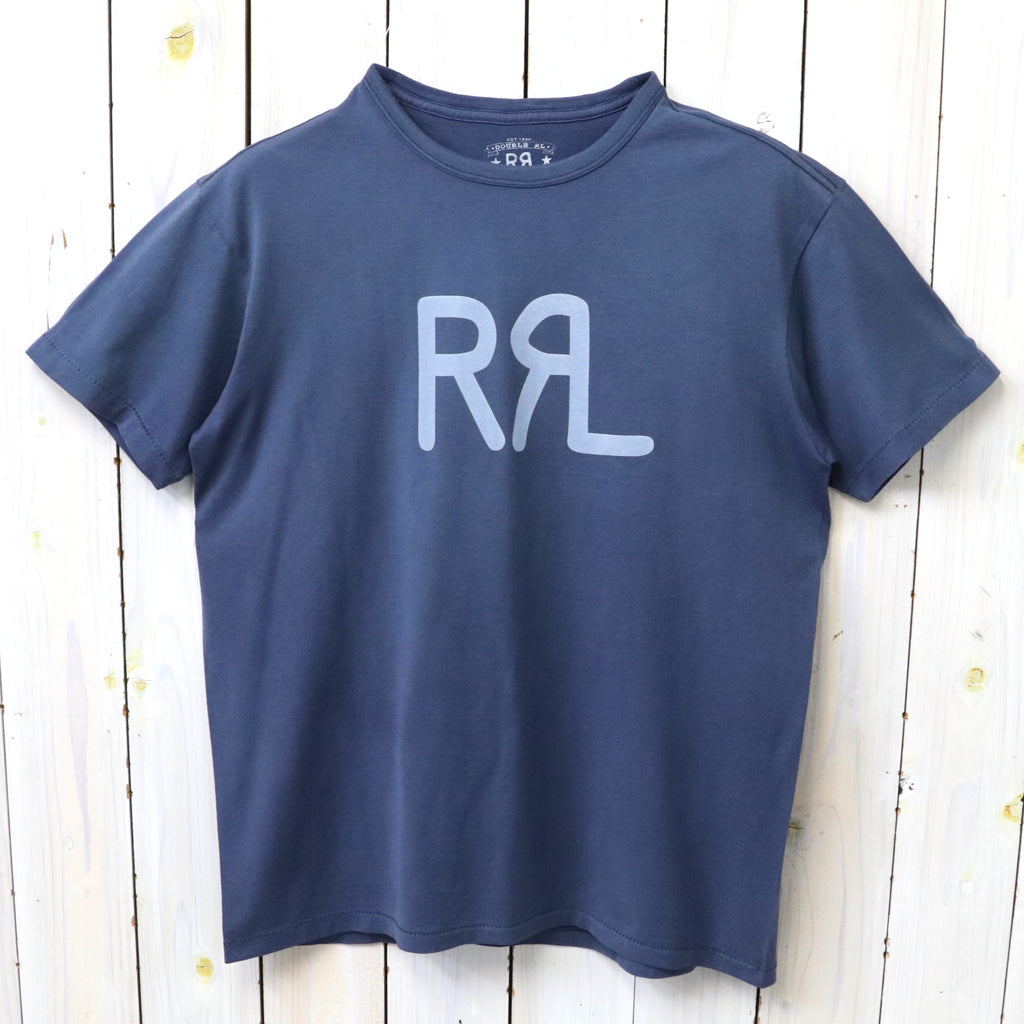 Double RL : RRL RANCH LOGO T-SHIRT (SEA BLUE)