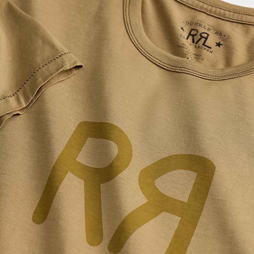 Double RL : RRL RANCH LOGO T-SHIRT (NEW TAN)