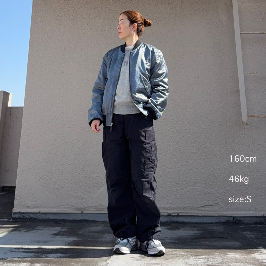 【SALE30%OFF】Double RL : EMBROIDERED SATIN FLIGHT JACKET