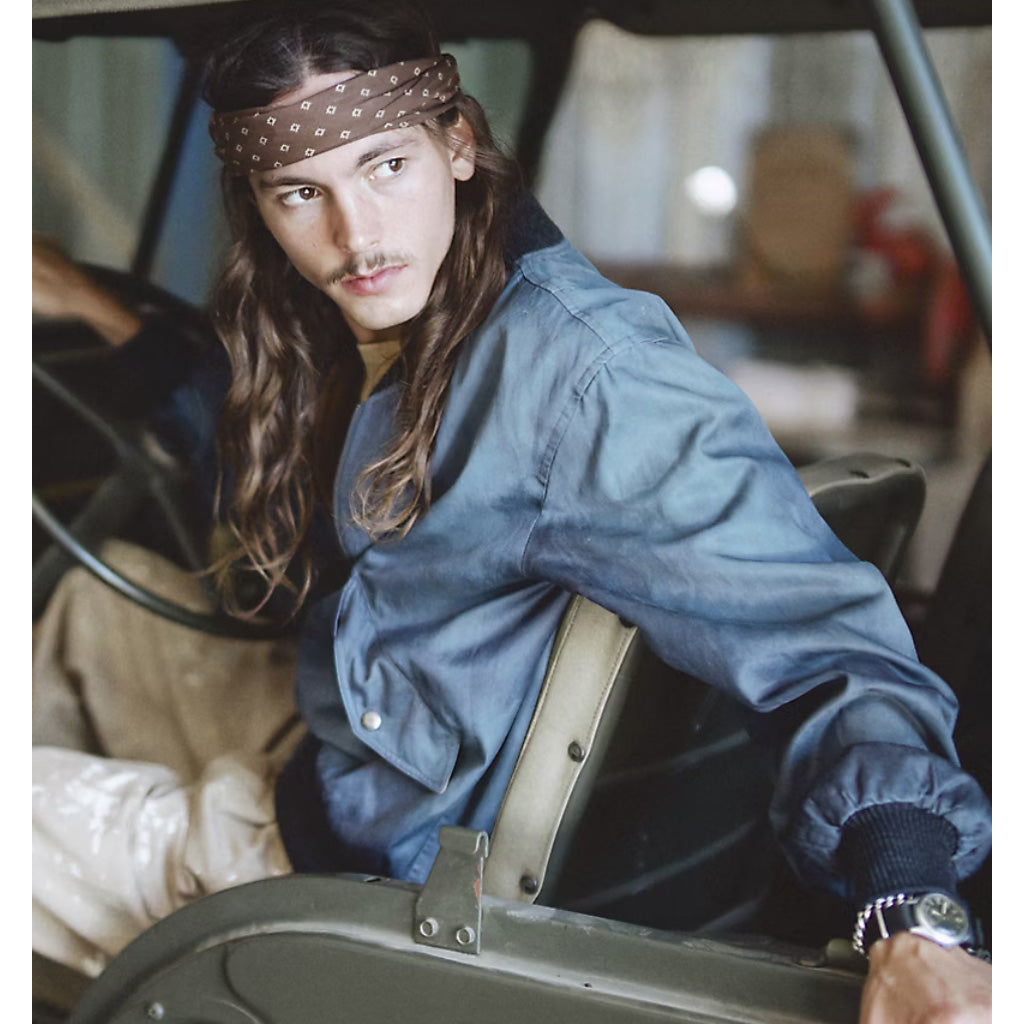 【SALE30%OFF】Double RL : EMBROIDERED SATIN FLIGHT JACKET