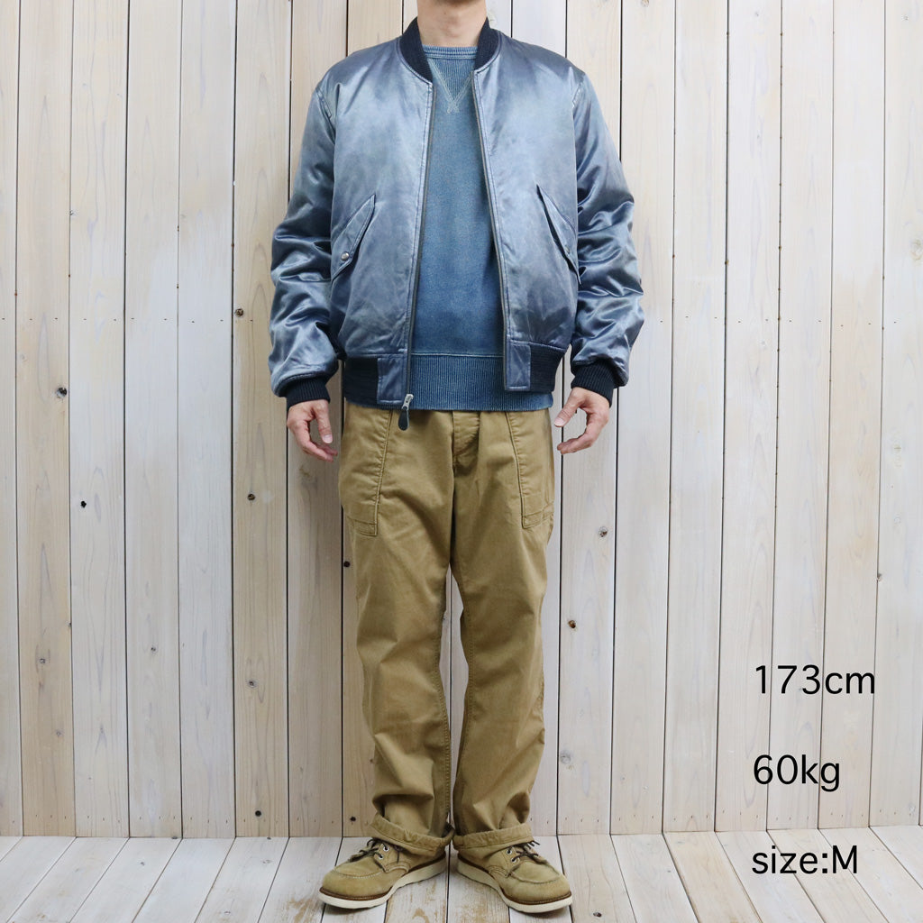 【SALE30%OFF】Double RL : EMBROIDERED SATIN FLIGHT JACKET