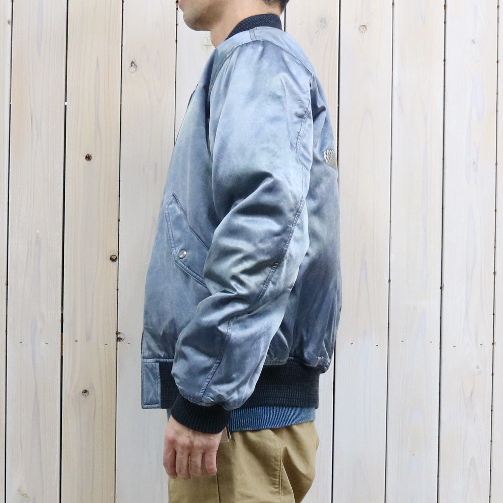 【SALE30%OFF】Double RL : EMBROIDERED SATIN FLIGHT JACKET