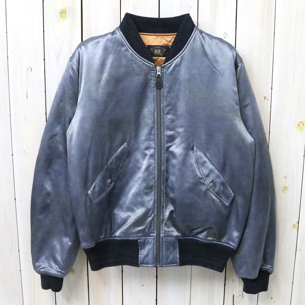 【SALE30%OFF】Double RL : EMBROIDERED SATIN FLIGHT JACKET