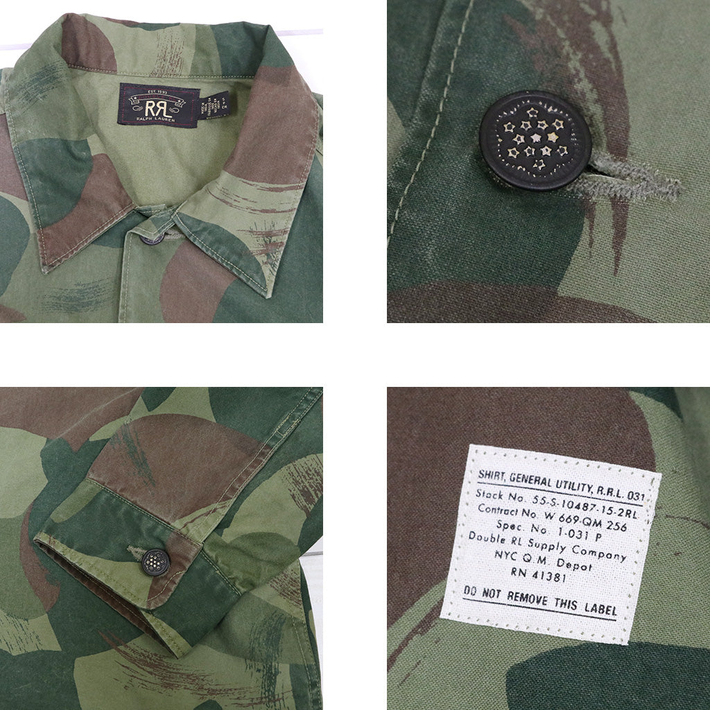 【SALE30%OFF】Double RL : CAMO POPLIN OVERSHIRT