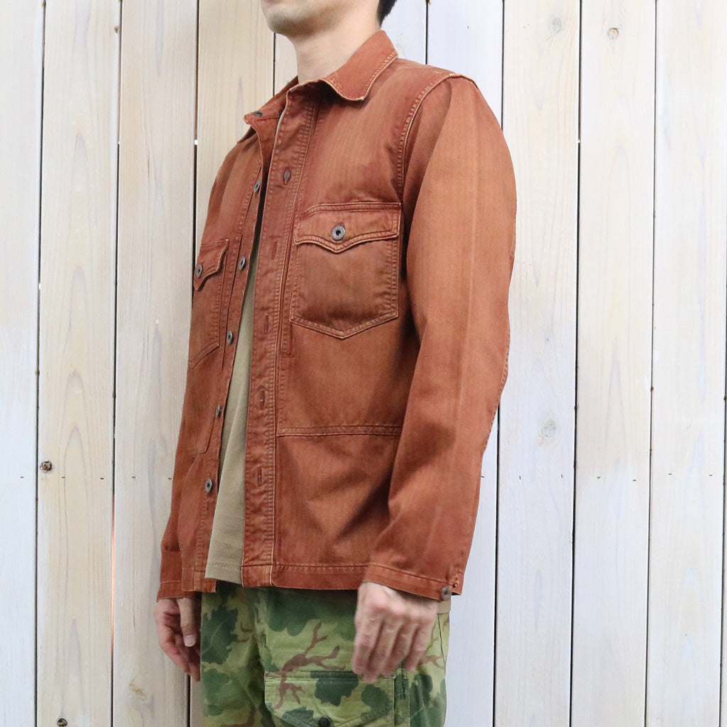 Double RL : EMBROIDERED HERRINGBONE TWILL OVERSHIRT