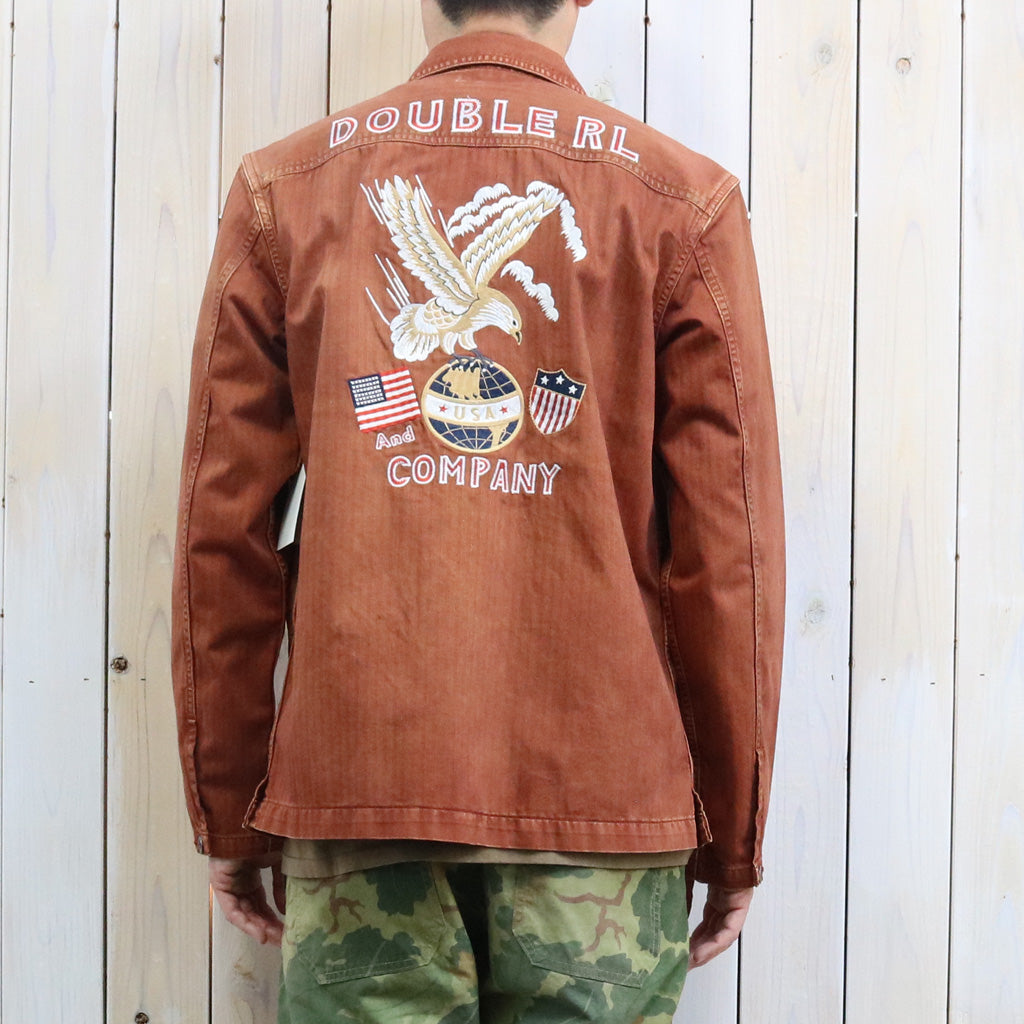 【SALE30%OFF】Double RL : EMBROIDERED HERRINGBONE TWILL OVERSHIRT