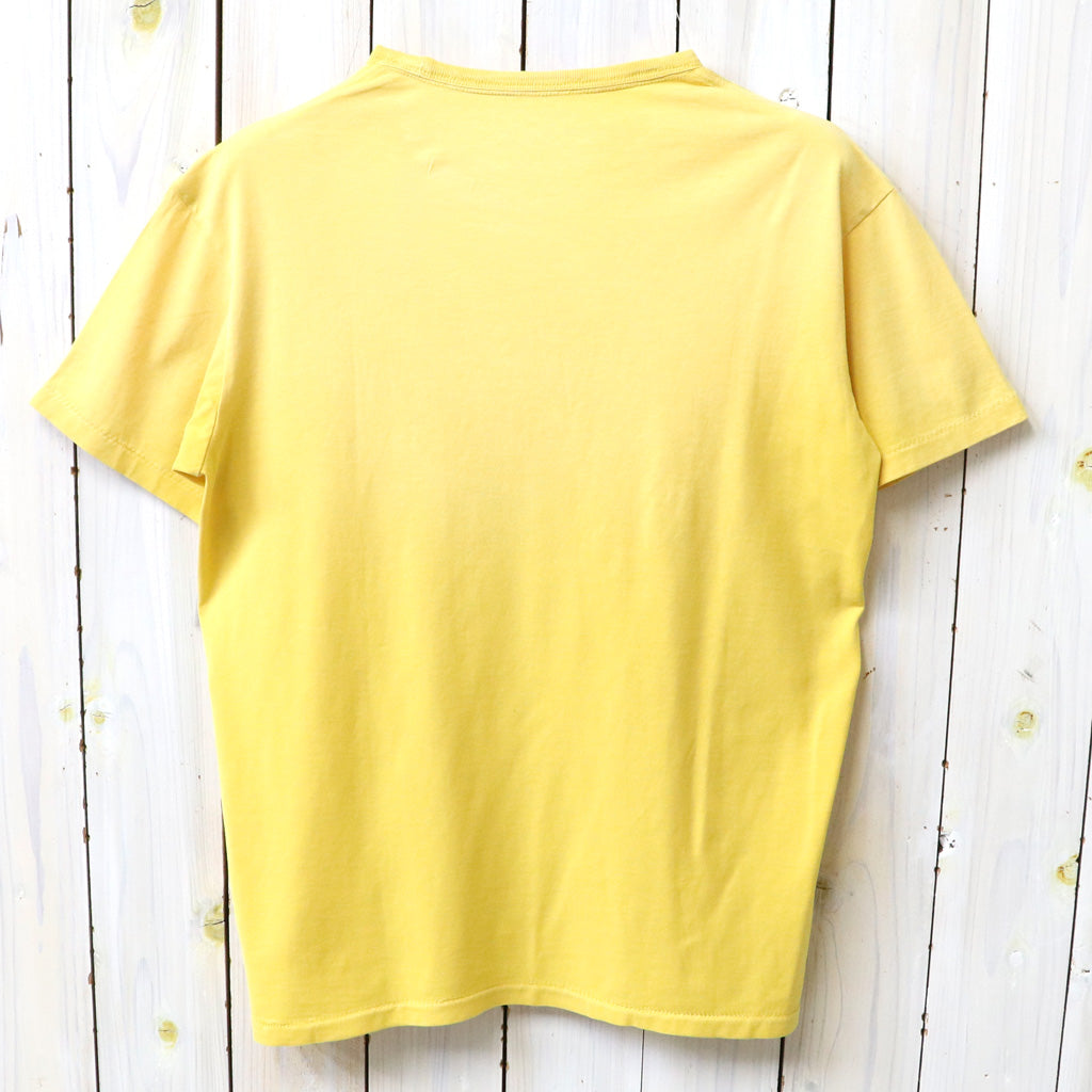 【SALE30%OFF】Double RL : GARMENT-DYED JERSEY GRAPHIC T-SHIRT (VINTAGE YELLOW)