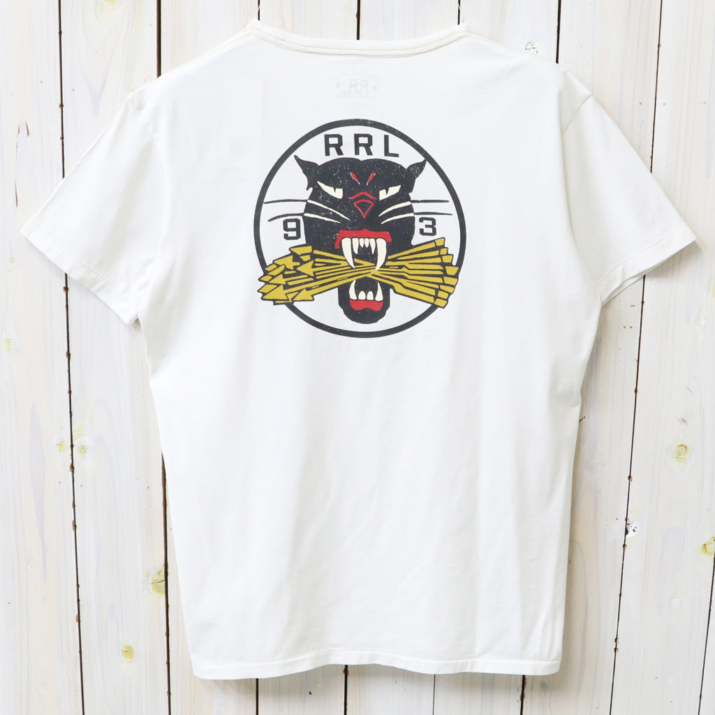 Double RL : GARMENT-DYED JERSEY GRAPHIC T-SHIRT (WARM WHITE)