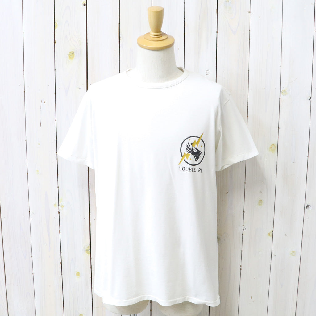 Double RL : GARMENT-DYED JERSEY GRAPHIC T-SHIRT (WARM WHITE)