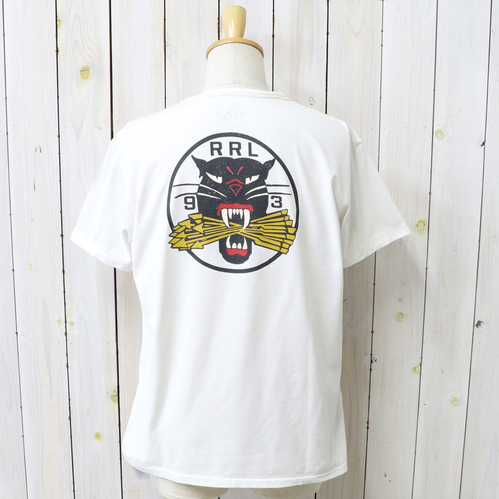 Double RL : GARMENT-DYED JERSEY GRAPHIC T-SHIRT (WARM WHITE)