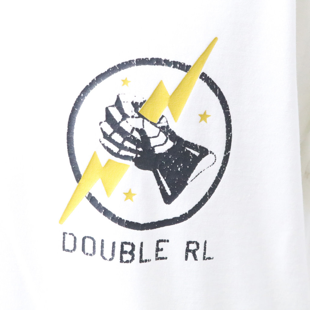Double RL : GARMENT-DYED JERSEY GRAPHIC T-SHIRT (WARM WHITE)