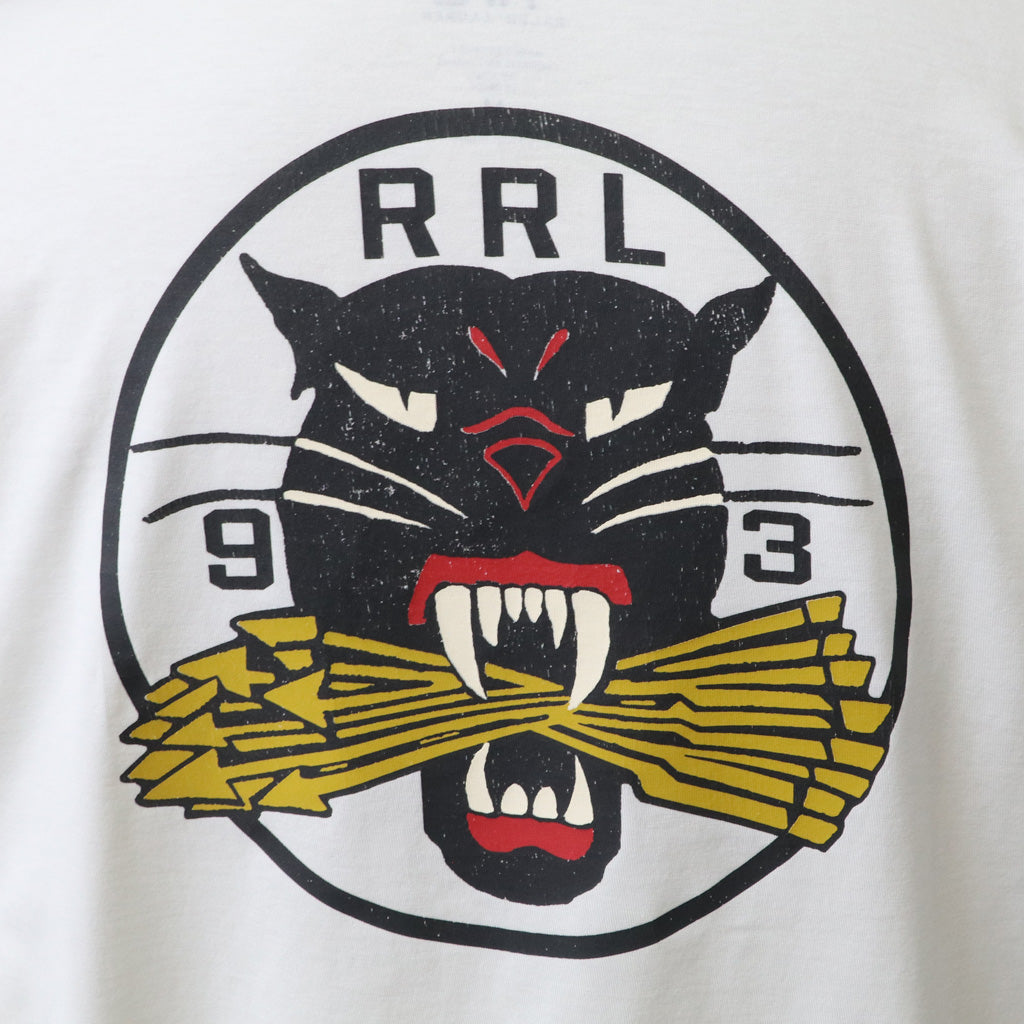 Double RL : GARMENT-DYED JERSEY GRAPHIC T-SHIRT (WARM WHITE)