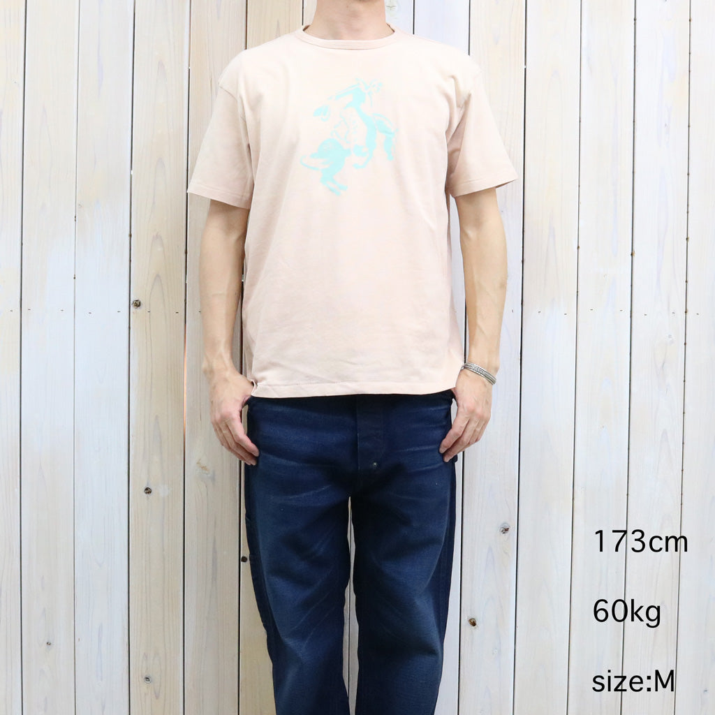 Double RL : COTTON HEMP GRAPHIC T-SHIRT (FADED PINK)
