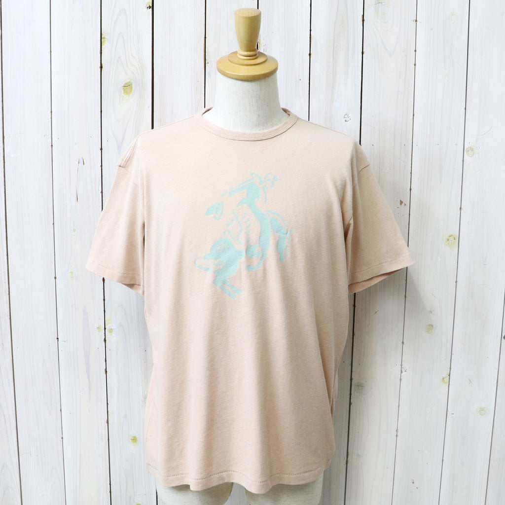 【SALE30%OFF】Double RL : COTTON HEMP GRAPHIC T-SHIRT (FADED PINK)