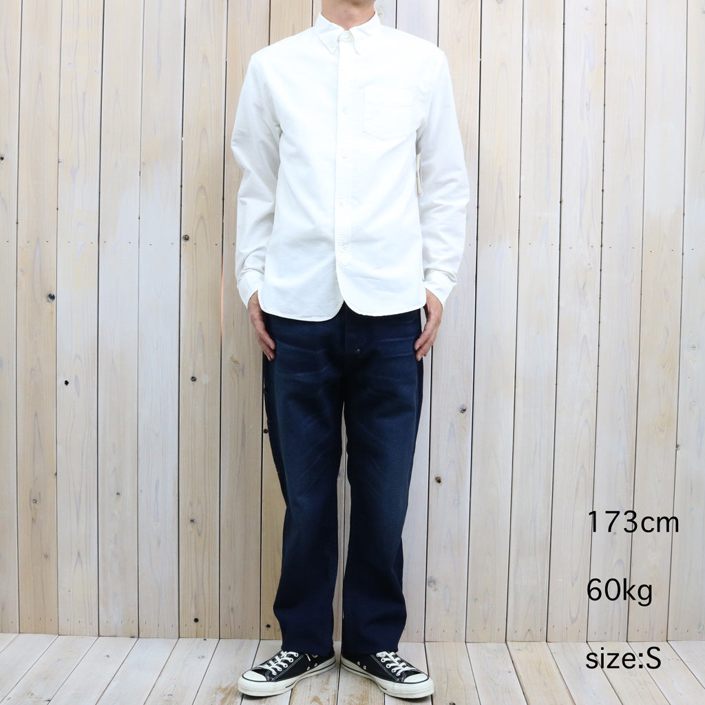 Double RL : SELVEDGE-DETAILED OXFORD WORK SHIRT (WHITE)