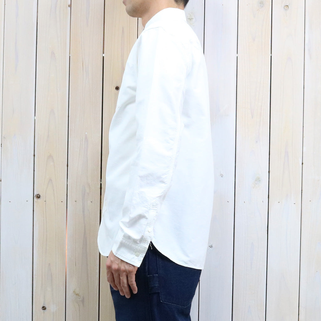 Double RL : SELVEDGE-DETAILED OXFORD WORK SHIRT (WHITE)