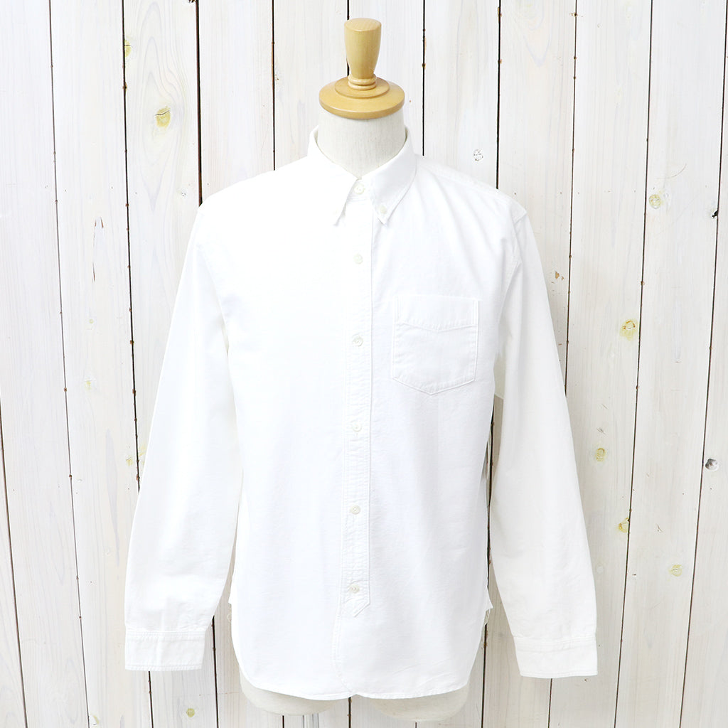 Double RL : SELVEDGE-DETAILED OXFORD WORK SHIRT (WHITE)