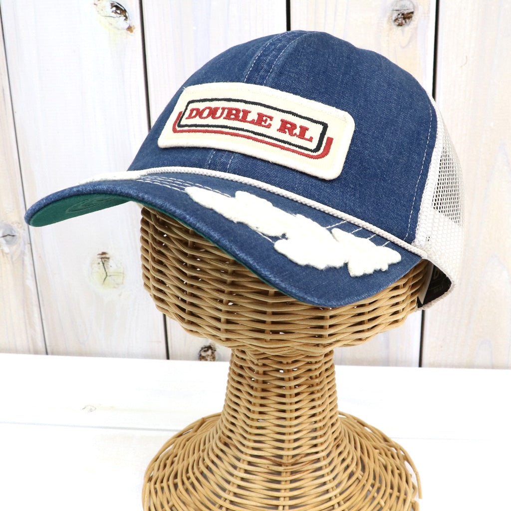 Double RL : LOGO PATCH DENIM TRUCKER CAP (SPRINGVALE WASH)