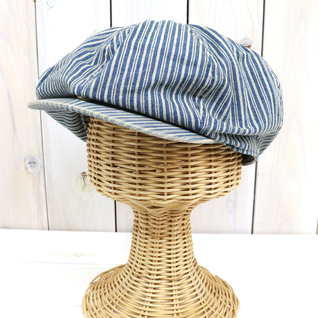 Double RL : STRIPED TWILL NEWSBOY CAP