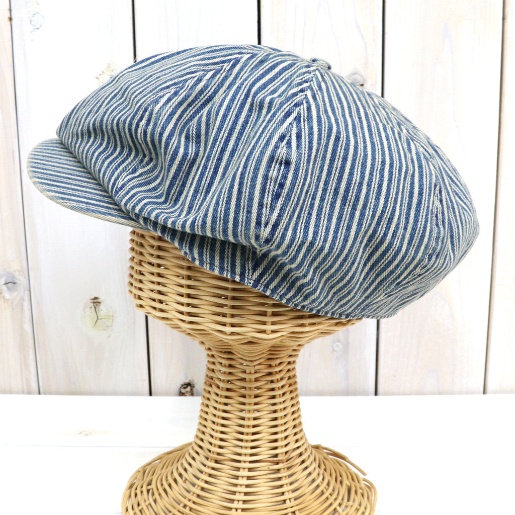 Double RL : STRIPED TWILL NEWSBOY CAP