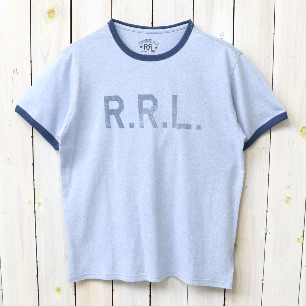 Double RL : LOGO JERSEY RINGER T-SHIRT (BLUE)