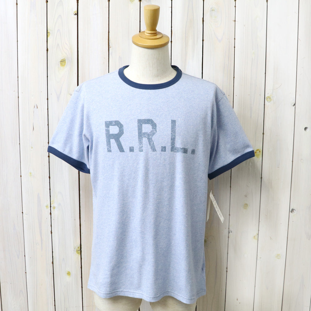 Double RL : LOGO JERSEY RINGER T-SHIRT (BLUE)