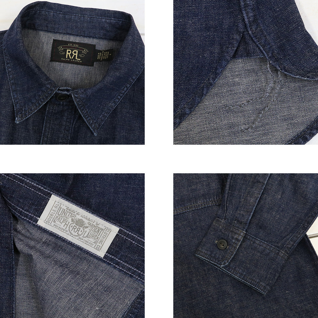 Double RL : INDIGO DENIM WORK SHIRT (INDIGO RINSE)