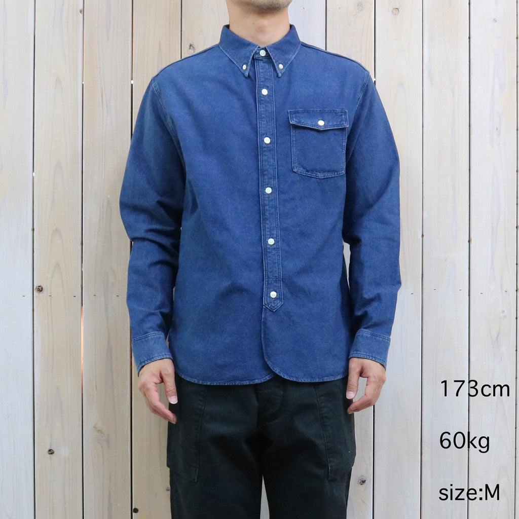 Double RL : INDIGO OXFORD WORK SHIRT