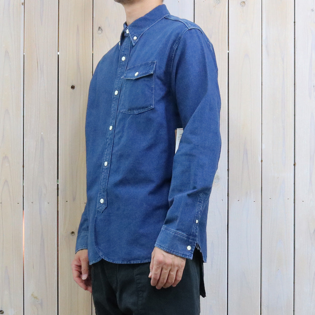 Double RL : INDIGO OXFORD WORK SHIRT